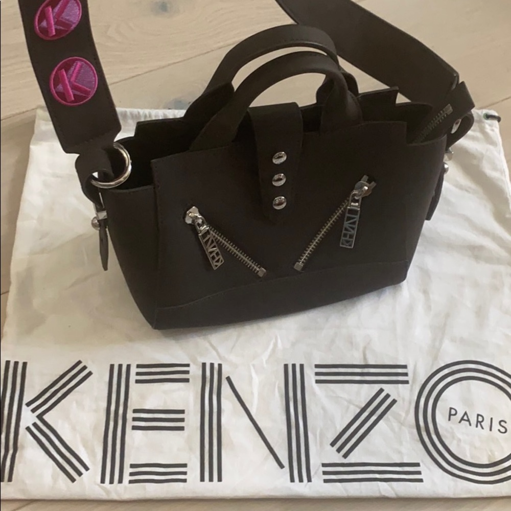 Dark brown Kenzo paris leather purse!